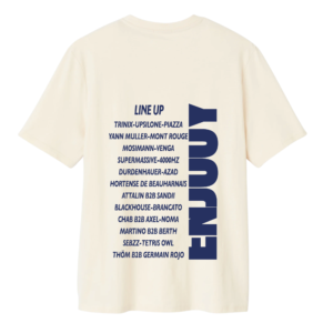 T-shirt crème "Line-up" 2026